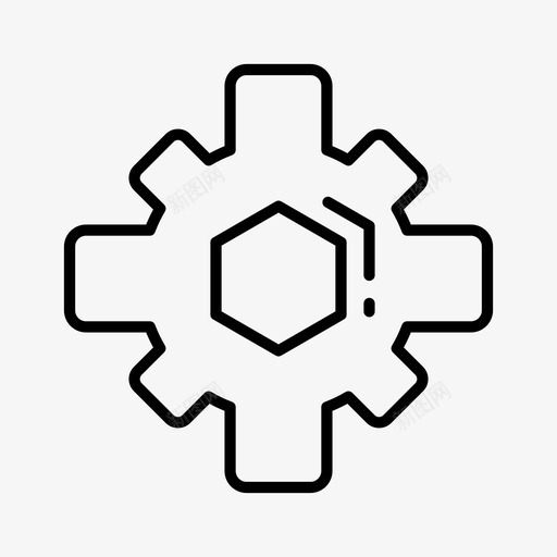 设置应用程序cog图标svg_新图网 https://ixintu.com cog 应用程序 用户界面 菜单 设置 选项