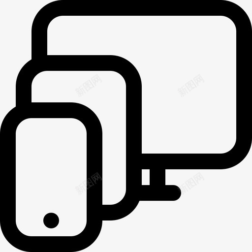 响应式设备pc图标svg_新图网 https://ixintu.com pc 响应式 响应式设计 平板电脑 智能手机 设备