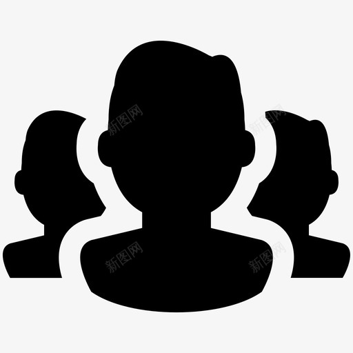 群联系人朋友图标svg_新图网 https://ixintu.com 列表 团队 朋友 用户 社交 群 联系人