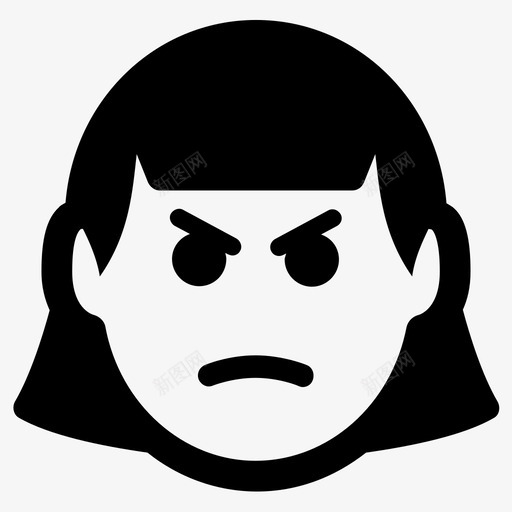 生气情绪化不开心图标svg_新图网 https://ixintu.com 不开心 情绪化 生气 表情笑脸