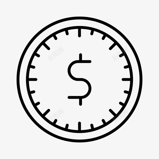 时间就是金钱商业美元图标svg_新图网 https://ixintu.com 商业 时间就是金钱 美元 金融