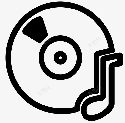 乙烯基cd音乐图标svg_新图网 https://ixintu.com cd 乙烯基 唱片 音乐