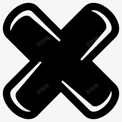 乘法闭合交叉图标svg_新图网 https://ixintu.com 乘法 交叉 退出 闭合