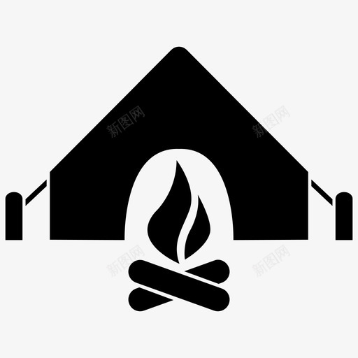 营地营火野营图标svg_新图网 https://ixintu.com 帐篷 户外 教育培训设备1第4部分 营地 营火 野营