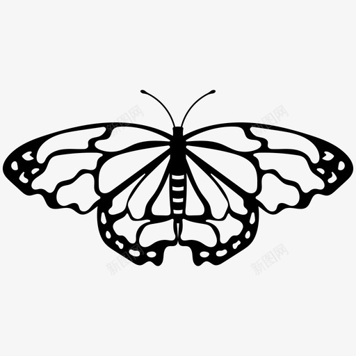 蝴蝶花园昆虫图标svg_新图网 https://ixintu.com 昆虫 春天 花园 蝴蝶 蝴蝶实心图标 飞蛾
