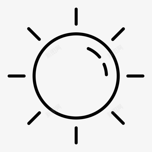 太阳热光图标svg_新图网 https://ixintu.com 光 夏天 大海 天空 太阳 热