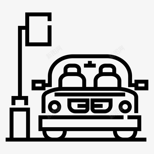 停车场城市乡村景观图标svg_新图网 https://ixintu.com 停车场 城市乡村景观