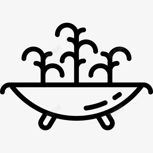 三株花盆城市场所线状图标svg_新图网 https://ixintu.com 三株花盆 城市场所 线状