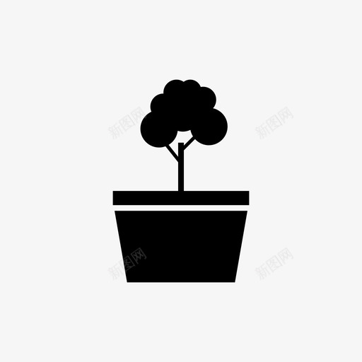 盆景盆景树花园图标svg_新图网 https://ixintu.com 天然 日本 植物 盆景 盆景树 花园