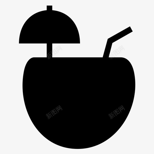 饮料椰子水果图标svg_新图网 https://ixintu.com 健康 夏天 椰子 水果 饮料