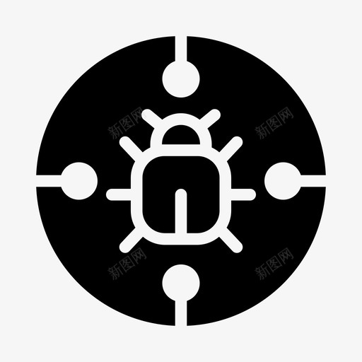 病毒病菌感染图标svg_新图网 https://ixintu.com 感染 技术 毒性 病毒 病菌 科学 科学和技术