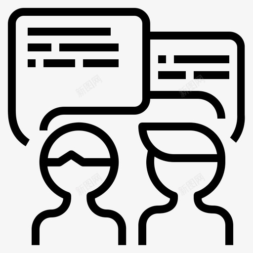 谈判技巧咨询交易图标svg_新图网 https://ixintu.com 交易 咨询 商务管理 谈判技巧 谈话