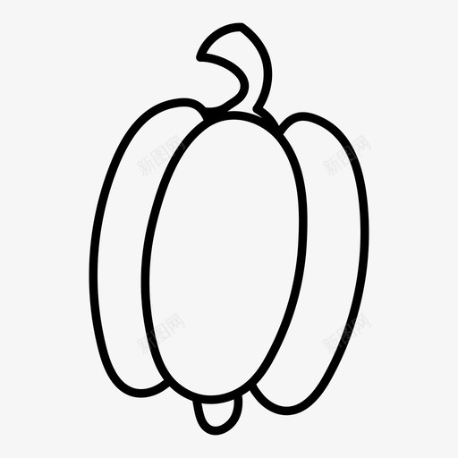 甜椒食物蔬菜图标svg_新图网 https://ixintu.com 甜椒 蔬菜 食物