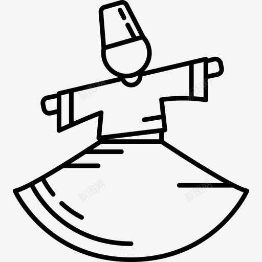 苏菲神秘主义者拉玛丹穆巴拉克超薄图标svg_新图网 https://ixintu.com 拉玛丹穆巴拉克 苏菲神秘主义者 超薄