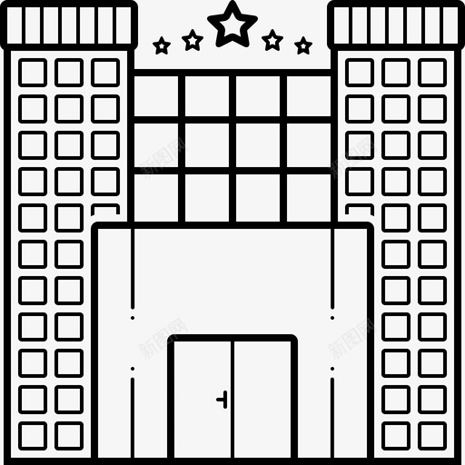 五星级酒店大厦豪华酒店图标svg_新图网 https://ixintu.com 五星级酒店 大厦 豪华酒店