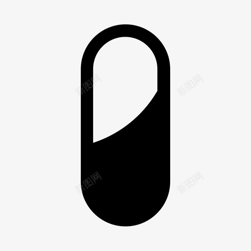 胶囊按钮几何体图标svg_新图网 https://ixintu.com 几何体 基本形状 形状 按钮 胶囊