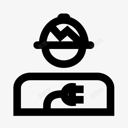 电工电人图标svg_新图网 https://ixintu.com 人 插座 材料设计人大纲 用户 电 电工