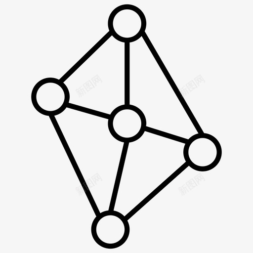 网络图形节点图标svg_新图网 https://ixintu.com 图形 网络 节点