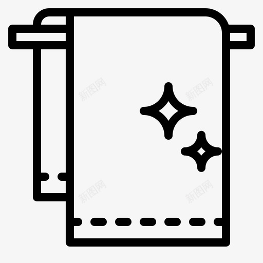 湿巾清洁毛巾图标svg_新图网 https://ixintu.com 擦拭 毛巾 洗涤 清洁 湿巾 美容