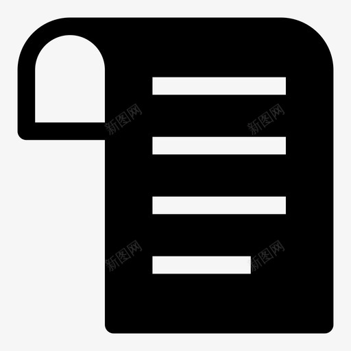 手稿清单纸张图标svg_新图网 https://ixintu.com 卷轴 商务办公室 手稿 清单 纸张