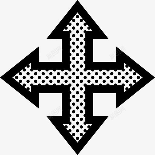移动箭头方向四个点图标svg_新图网 https://ixintu.com 其他点 四个点 方向 移动箭头