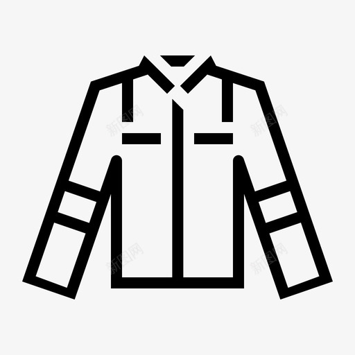 夹克衣服外套图标svg_新图网 https://ixintu.com 劳工 外套 夹克 安全设备和防护用品 衣服 防护
