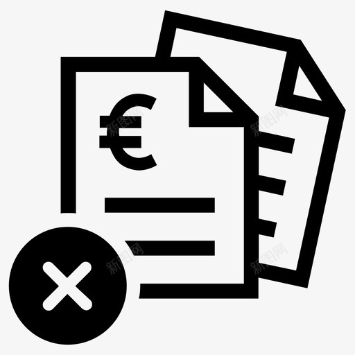 未付帐单债务图标svg_新图网 https://ixintu.com 付款 债务 发票 帐单 未付