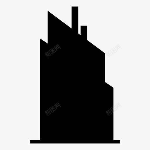 建筑大厦摩天大楼图标svg_新图网 https://ixintu.com 塔 塔轮廓 大厦 建筑 摩天大楼