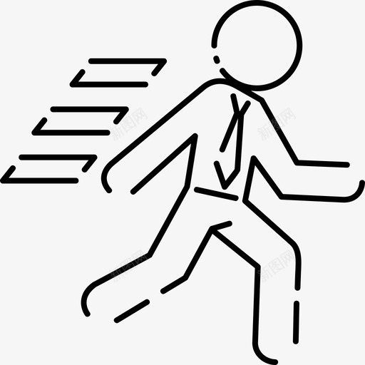 商人跑事业快图标svg_新图网 https://ixintu.com 事业 商人跑 快 快跑 跑