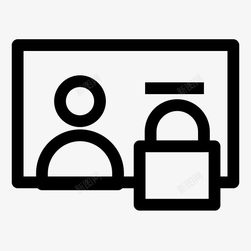 身份锁锁定安全图标svg_新图网 https://ixintu.com 安全 身份锁 锁定