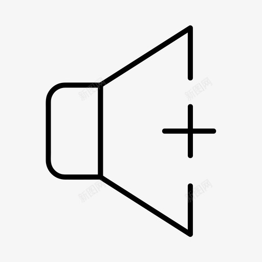 音量增加音频声音图标svg_新图网 https://ixintu.com 向上 基本图标所有尺寸 声音 扬声器 音量增加 音频