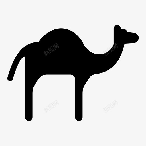 骆驼动物沙漠图标svg_新图网 https://ixintu.com 动物 单峰骆驼 沙漠 驼峰 骆驼