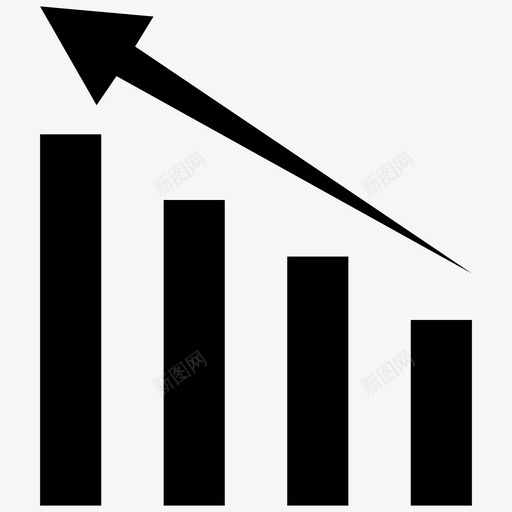 趋势箭头图形图标svg_新图网 https://ixintu.com 图形 填充样式Web 折线图 箭头 统计 趋势