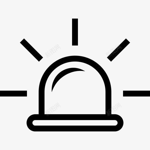 信号灯警报紧急情况图标svg_新图网 https://ixintu.com 信号灯 帮助 灯 紧急情况 线路 警报