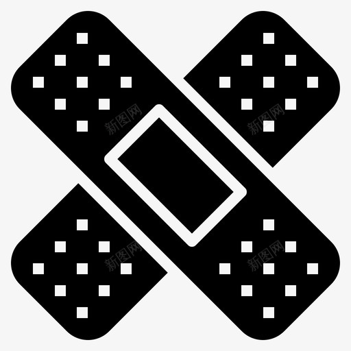 绷带援助石膏图标svg_新图网 https://ixintu.com 伤口 医院 援助 石膏 绷带
