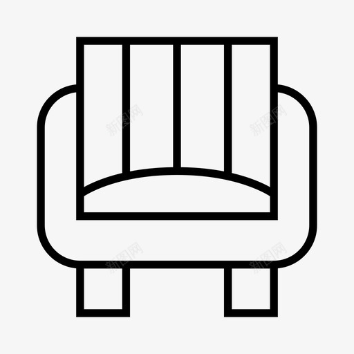 沙发长凳椅子图标svg_新图网 https://ixintu.com 内饰 家具 椅子 沙发 沙发系列 长凳