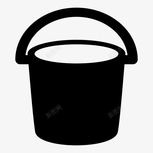 水桶花园水图标svg_新图网 https://ixintu.com 厨房用具1 水 水桶 花园