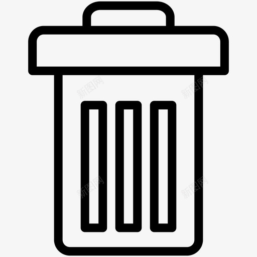 垃圾桶删除垃圾图标svg_新图网 https://ixintu.com 删除 回收 回收站 垃圾 垃圾桶 废物 收集25