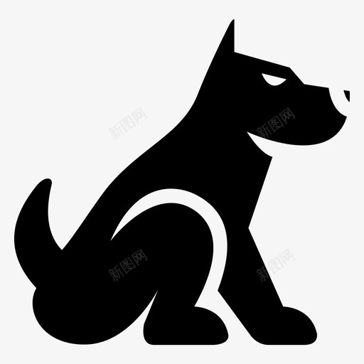 狗动物家养图标svg_新图网 https://ixintu.com 动物 宠物 家养 狗