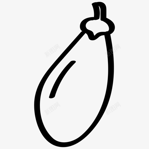茄子手绘蔬菜图标svg_新图网 https://ixintu.com 手绘 茄子 蔬菜 食品手绘