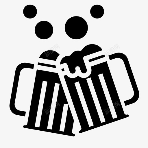 啤酒庆祝欢呼图标svg_新图网 https://ixintu.com 啤酒 庆祝 普罗斯特 欢呼 聚会