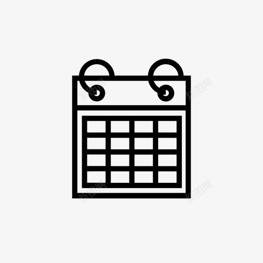 日历日期翻页图标svg_新图网 https://ixintu.com 办公事务 日历 日期 翻页