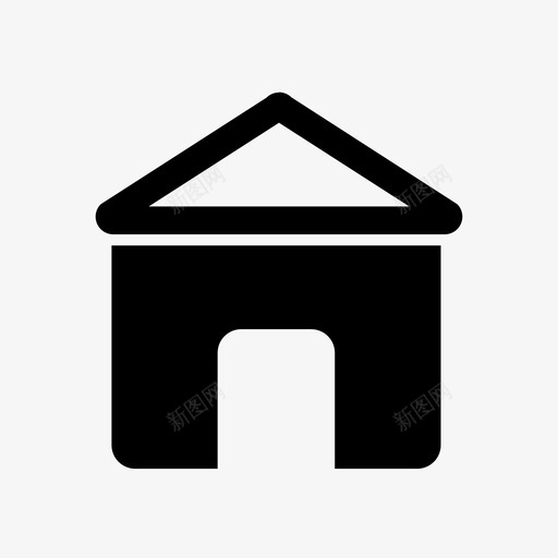 家房子必需品3图标svg_新图网 https://ixintu.com 家 必需品3 房子