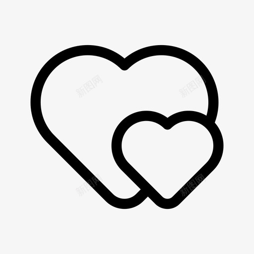 爱心爱2图标svg_新图网 https://ixintu.com 心 爱 爱2