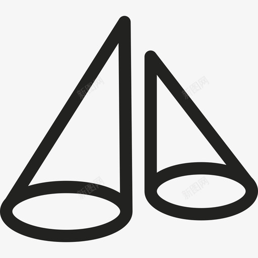两个聚光灯技术图形版图标svg_新图网 https://ixintu.com 两个聚光灯 图形版 技术