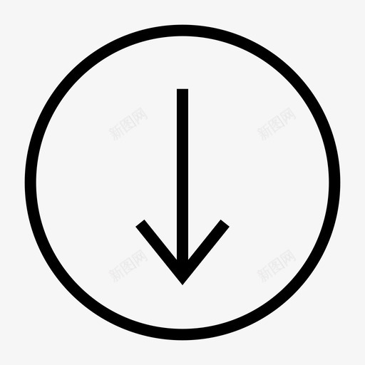 向下箭头成圆形图标svg_新图网 https://ixintu.com 向下 箭头成圆形