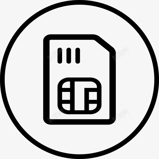 业务配置-sim卡-01svg_新图网 https://ixintu.com 业务配置-sim卡-01