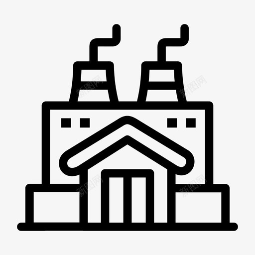 工厂建筑物城市图标svg_新图网 https://ixintu.com 制造商 城市 城市和建筑物 工厂 建筑物