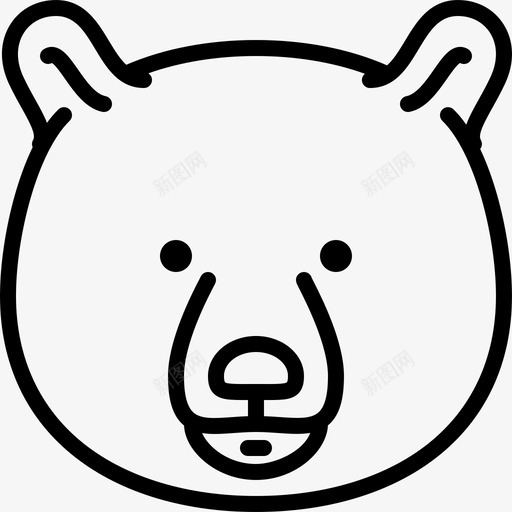熊头动物群直系图标svg_新图网 https://ixintu.com 动物群 熊头 直系 矢量熊头标志