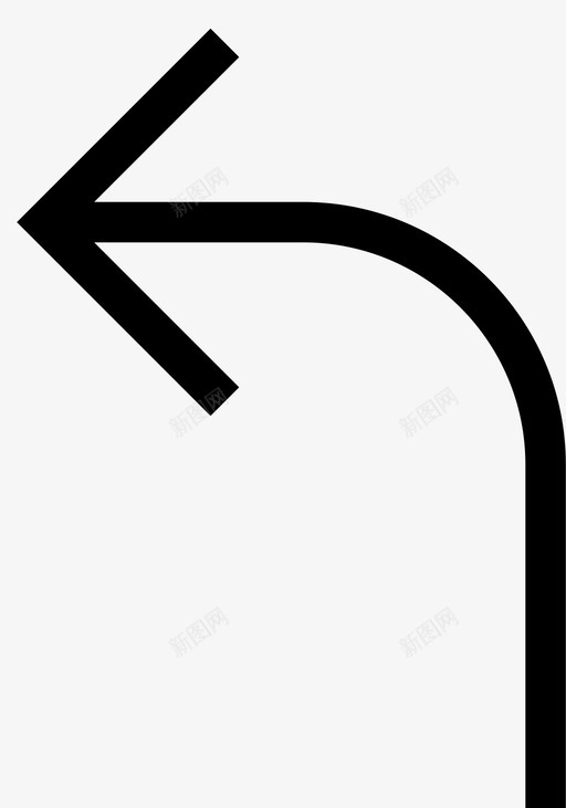 左箭头角方向图标svg_新图网 https://ixintu.com 左箭头 方向 细 角